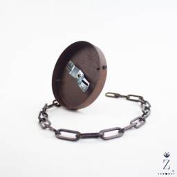 Flama Pendant Light - Aqua Glass & Iron Ceiling - thumbnail 4