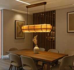 Wood Pendant Light - Handmade Lamp Ceiling Lamp Mid Century Modern Home Decor Industrial Century Modern- Dining Table - thumbnail 1