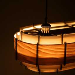 Wood Pendant Light - Handmade Lamp Ceiling Lamp Mid Century Modern Home Decor Industrial Century Modern- Dining Table - thumbnail 2