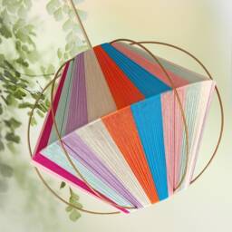 Handmade Woven Yarn Lampshade Universal-4900 Colors Colorful Bon Pendant Light