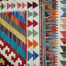 Tribal Rug, Handmade Artisan Afghan Turkish Scandinavian Navajo Bohemian Flatweave Wool Kilim Rug 152x98 cm - thumbnail 3