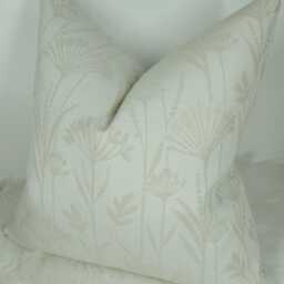 John Lewis Floral Fabric Neutral Beige Natural Cushion Cover Both Sides Meadow, Country Home Cushion Cover Cotton Linen Blend - thumbnail 2