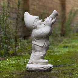 Stone Gnome With Musical Instrument Sculpture Concrete Musician Decor Outdoor Pixie Statue Garden & Home Ornament Musician Gift Yard Art - thumbnail 3