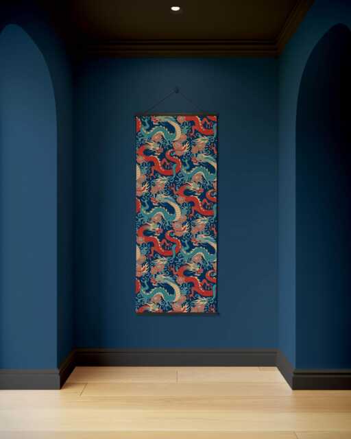 Oriental Dragon Tapestry - Wall Hanging Unique Art - image 1