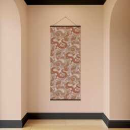 Oriental Dragon Tapestry - Wall Hanging Unique Art - thumbnail 3