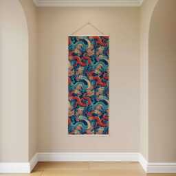 Oriental Dragon Tapestry - Wall Hanging Unique Art - thumbnail 2