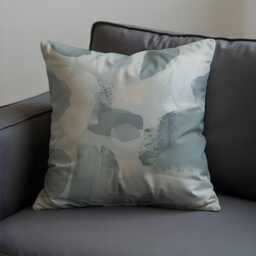 Abstract Blue Cushion Cover, Soft Brushstroke Modern Art Pillowcase, Minimalist Coastal Decor - thumbnail 3