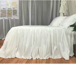 Bedspread, Ruffled Bed Cover Custom Made From Long Staple Pima Cotton