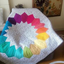 Modern Throw. Ombre Quilt. Colorful Lap Color Wheel Decor. Homemade Quilt Sale. Baby Wedding Gift. Housewarming - thumbnail 2