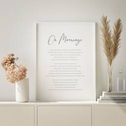On Marriage Print - Khalil Gibran Poem Romantic Wall Art Wedding Or Anniversary Gift Typography Poster Unframed - thumbnail 3