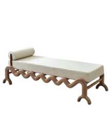 Solid White Oak Boucl?? Day Bed - Luxury Handcrafted UK Furniture Home Decor