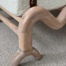 Solid White Oak Boucl?? Day Bed - Luxury Handcrafted UK Furniture Home Decor - thumbnail 3