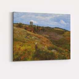 Rural Hillside Cottage Countryside Landscape With Wild Heather Canvas Wall Art Print Decor Picture Ready To Hang - thumbnail 4