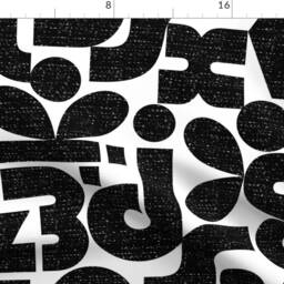 Graphic Curtain Panel - Retro Modern Bold Vintage Style Custom Talk Of The Bauhaus-Black & White By Ottomanbrim - thumbnail 4