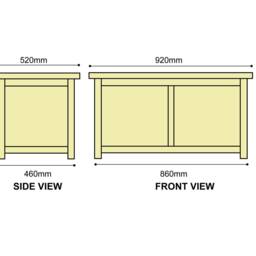 Handmade Painted Storage Chest Chunky Blanket Box Ottoman With Raised Panel Design - thumbnail 4