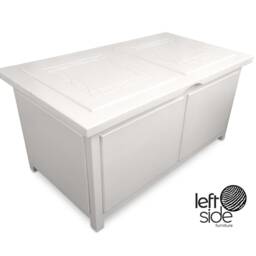 Handmade Painted Storage Chest Chunky Blanket Box Ottoman With Raised Panel Design - thumbnail 3