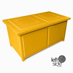 Handmade Painted Storage Chest Chunky Blanket Box Ottoman With Raised Panel Design