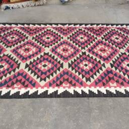 Handwoven Kilim Tribal Wool Rug 5x8 Feet Turkish Oriental Area Carpet Decorative Bohemian Rug For Living Room - thumbnail 2