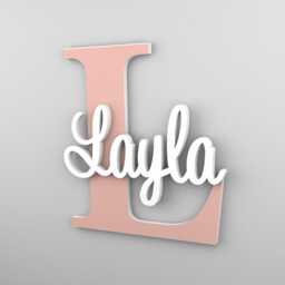 Nursery Wall Art, Name Sign, Decor, Home Baby Gift, Letters - thumbnail 2