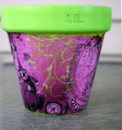 Wicked Witch Of The West Wizard Oz Decorative Decoupage Flower Pot & Saucer - thumbnail 4