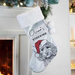 Dog Christmas Stocking Personalised New Puppy Xmas Treats Stocking - thumbnail 2