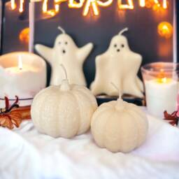 Ghost Candles, Pumpkin Candle, Halloween Decor, Thanksgiving Fall Home Autumn Candle, Gift Set - thumbnail 2