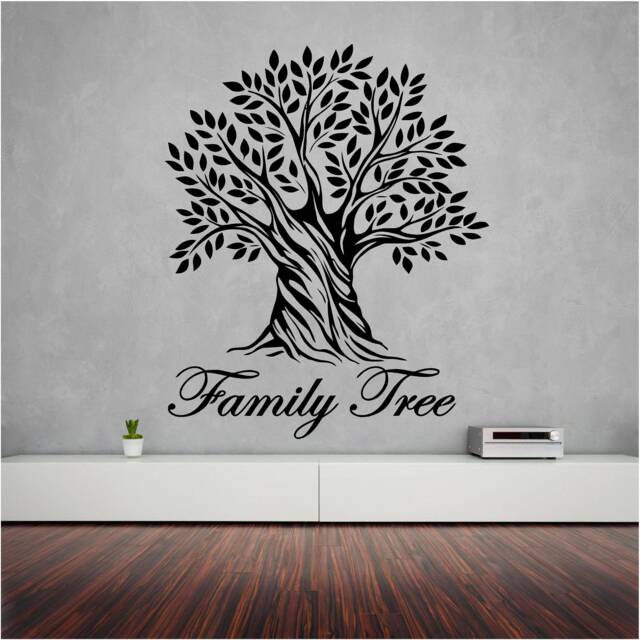 Family Tree Vinyl Wall Art, Decal, Sticker, Transfer, Mural, Decor, Rent Friendly, Interior, Exterior, Full Removable, - 1024 - image 1