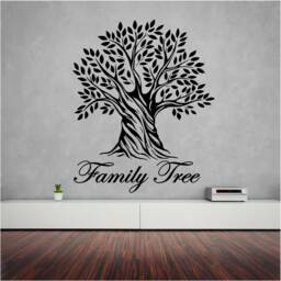 Family Tree Vinyl Wall Art, Decal, Sticker, Transfer, Mural, Decor, Rent Friendly, Interior, Exterior, Full Removable, - 1024