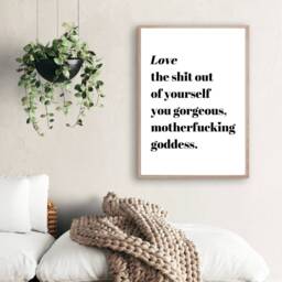 Goddess Quote Art, Divine Feminine Poster, Typography Print, Wall Energy, Home Decor - thumbnail 3