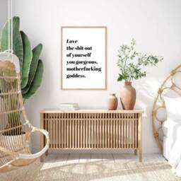 Goddess Quote Art, Divine Feminine Poster, Typography Print, Wall Energy, Home Decor - thumbnail 2
