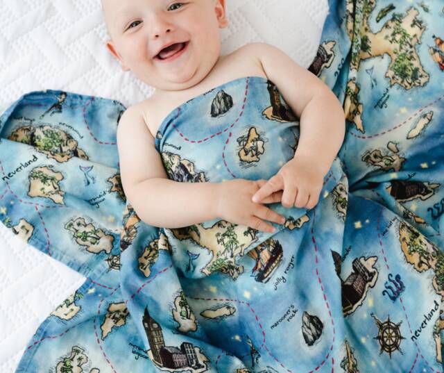 Peter Pan Neverland Swaddle Blanket, Baby Swaddle Swaddle, Bamboo Gender Neutral, Newborn - image 1