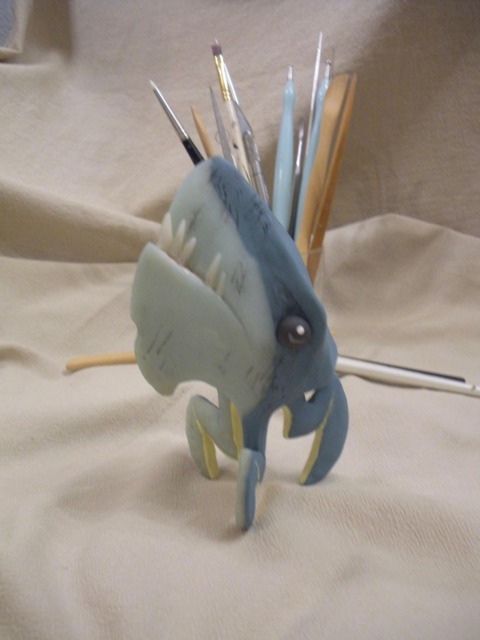 Polymer Clay Shark Creature By Lesserbeings - image 1
