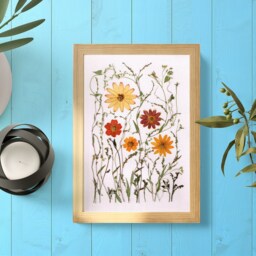 Pressed Flower Wall Art, Dried Handmade Home Decor, Flower Gifts For Her - thumbnail 2