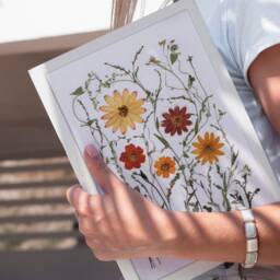 Pressed Flower Wall Art, Dried Handmade Home Decor, Flower Gifts For Her - thumbnail 3