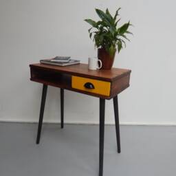 Console Table/ Entry Standing Desk/Hall Table Reclaimed Wood Scandi Tapered Legs Bespoke Rustic F&b Mid Century - thumbnail 2