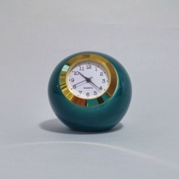 Turquoise Ceramic Ball Desk Clock Retro Table Clock & Decor - thumbnail 2
