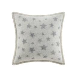 stars Cushion & Grey Wool Throw Gift Set - Blanket & Pillow Woven From Pure - thumbnail 3