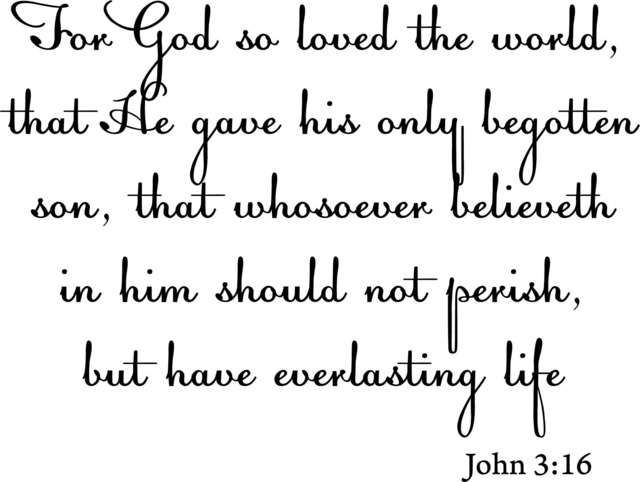 Bible Quote John 3 16 Printable Wall Art