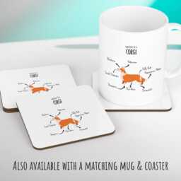 Anatomy Of A Corgi Funny Gift For Him Or Her Cushion Pillow Bedroom Decor Cs411 - thumbnail 3