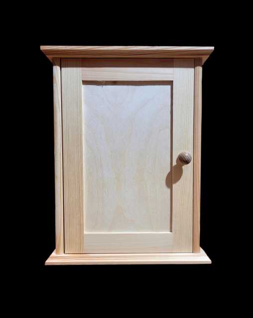 Wall Key Cabinet - Plain Beech Wood Holder - image 1