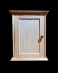 Wall Key Cabinet - Plain Beech Wood Holder - thumbnail 1