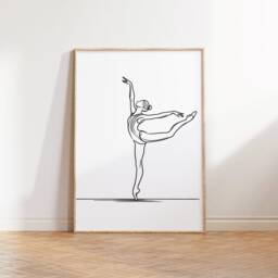 Minimalist Gymnast Poster Set - 3 Gymnastics Prints - Illustration Artwork Girls Room Gymnastic Hanging Gifts Bedroom Wall Art Print - thumbnail 2