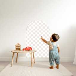 Removable Check Magnetic Arch Chalk Board Wall Sticker - thumbnail 4