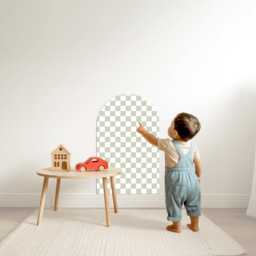 Removable Check Magnetic Arch Chalk Board Wall Sticker - thumbnail 2