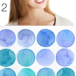 Wall Decals Watercolor Circles, Shades Of Blue, Tile Decals, Furniture Hand-Painted Dot Home D??cor - thumbnail 3