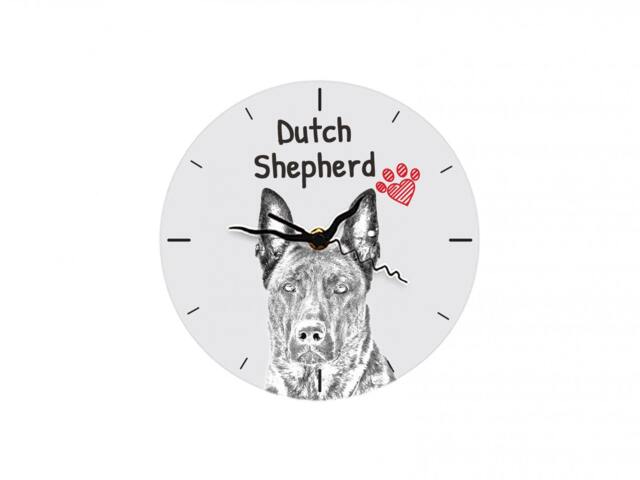 Dutch Shepherd Dog, Free Standing Mdf Floor Clock With An Image Of A Dog - image 1