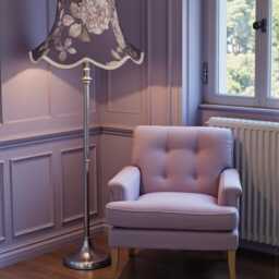 Purple Floral Hydrangea Lampshade With Cream Braid Handmade For Ceiling Lights, Table & Floor Standard Lamp Shades - thumbnail 3