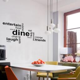 Dine Word Cloud - Wall Sticker Contemporary Vinyl Decal Montage - thumbnail 1