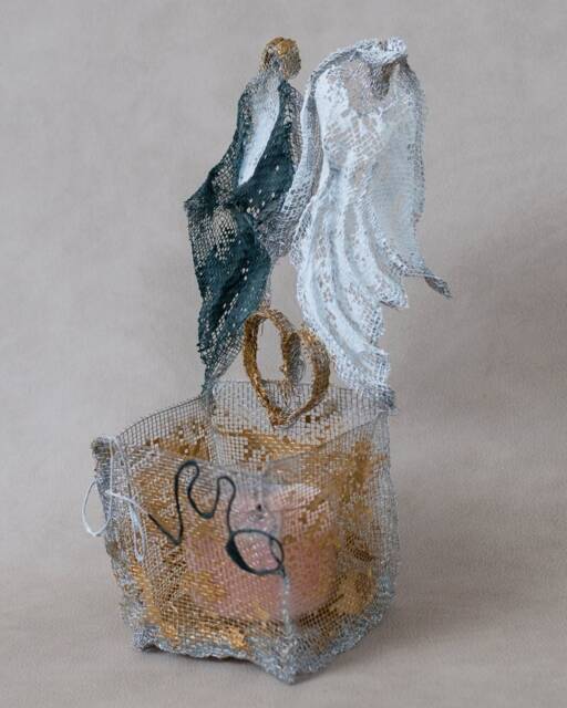 Personalized Wedding Candle Holder Gift Ooak - image 1