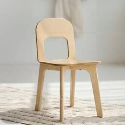 Playful Plywood Kids Chair, Montessori Furniture, 2-7 Years Old Gift - thumbnail 4